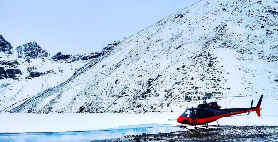Gokyo lake view from Everest and Gokyo Lake Helicopter Tour
