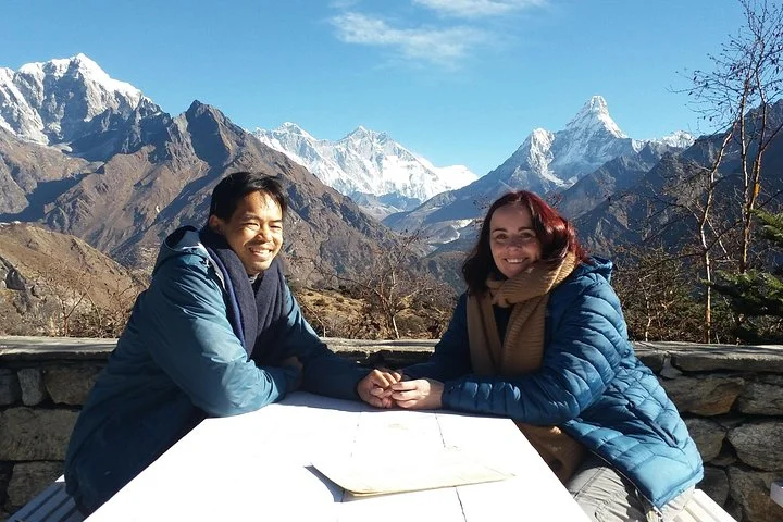Couples with Morning view at hotel Everest view helicopter tour