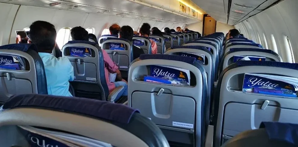 Passengers in Everest mountain flight tour