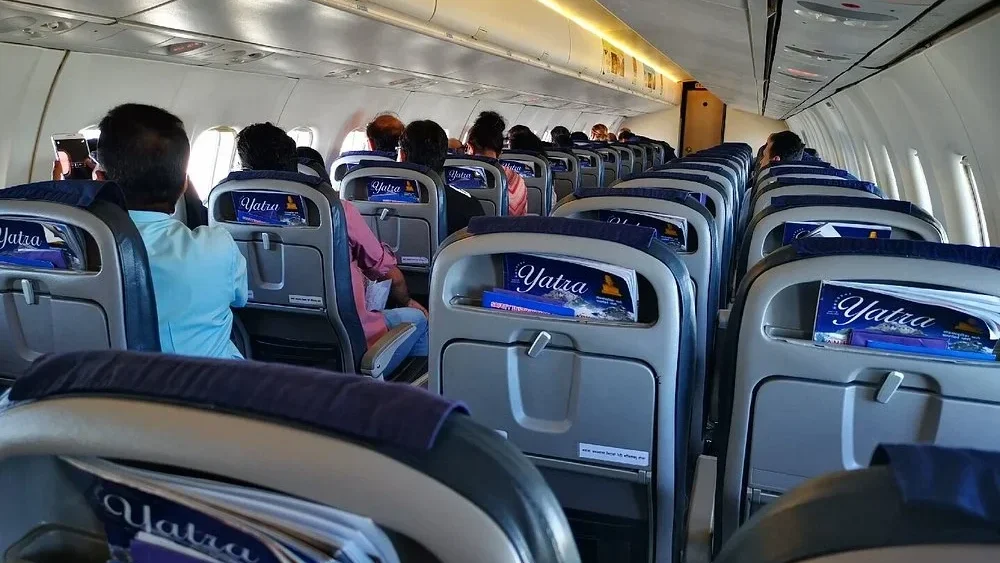 Passengers in Everest mountain flight tour