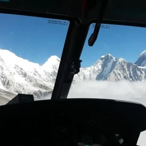 Window view from Everest Base Camp Helicopter Tour