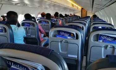 Passengers in Everest mountain flight tour