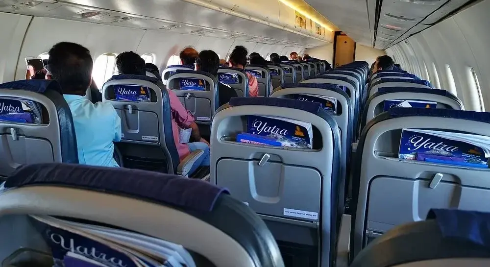 Passengers in Everest mountain flight tour